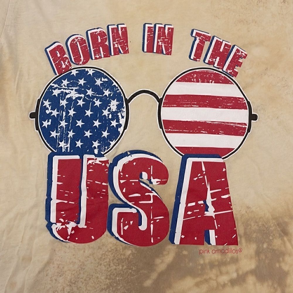 Pink Armadillos Born in the USA Shirt - Picture 3 of 7